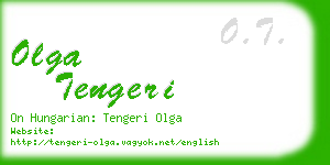 olga tengeri business card